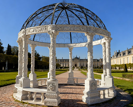 Round marble gazebo direct from factory